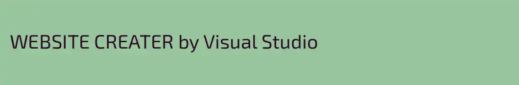 WEBSITE CREATER by Visual Studio